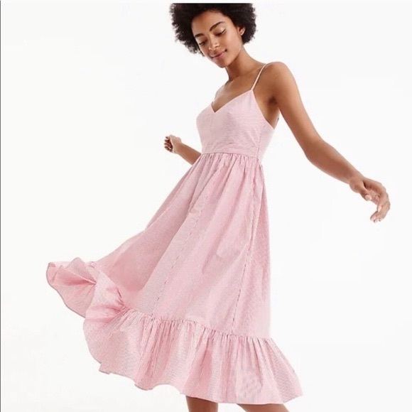 J. Crew Dresses & Skirts - NWOT J Crew red stripes Spaghetti Strap Dress 2